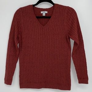 CROFT & BARROW V NECK PETITE SWEATER SMALL